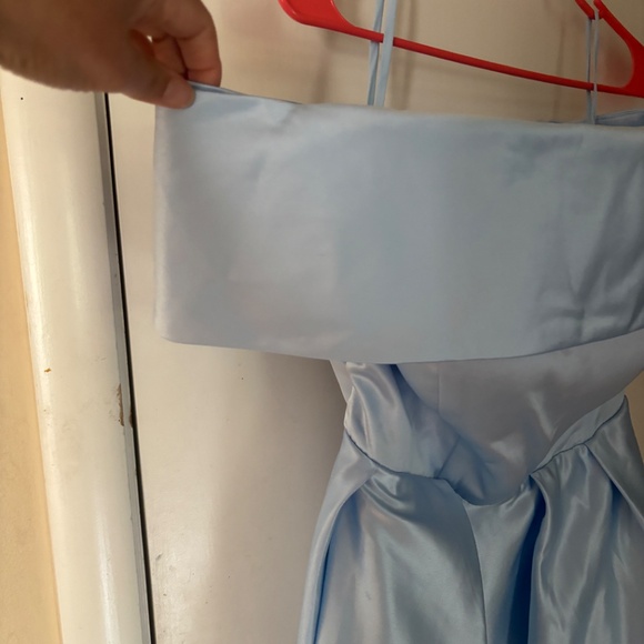 June Bridals pale blue tea length gown NWT - Picture 13 of 16